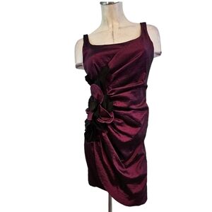 S.L. Fashions Size 6 Red Wine Cocktail Dress